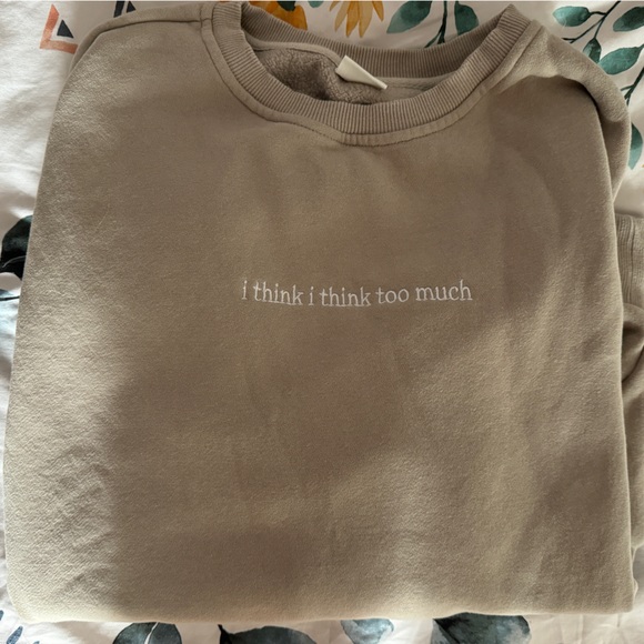 SEETHEWAYISEE tan/cream crew neck - Picture 1 of 3